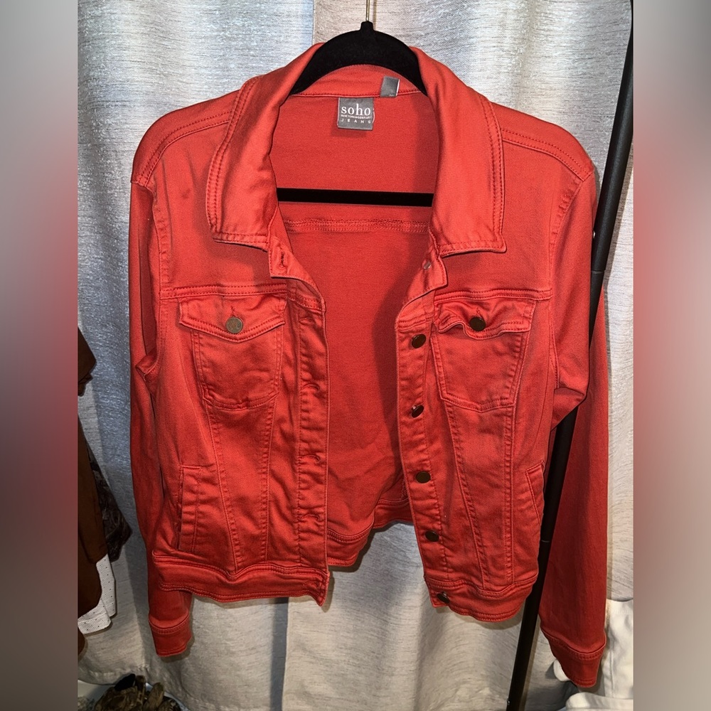 Red SoHo Jean Jacket Size Large